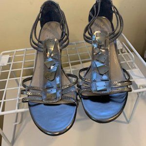 New York Transit Pewter Adorned Wedged